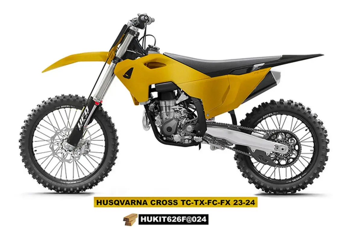 UFO kompletní sada plastů (FULL KIT) s kryty tlumičů HUSQVARNA TC 125 / 250 23-24, FC 250 / 350 / 450 23-24, FX 350 / 450 23-24, TX 300 24, barva