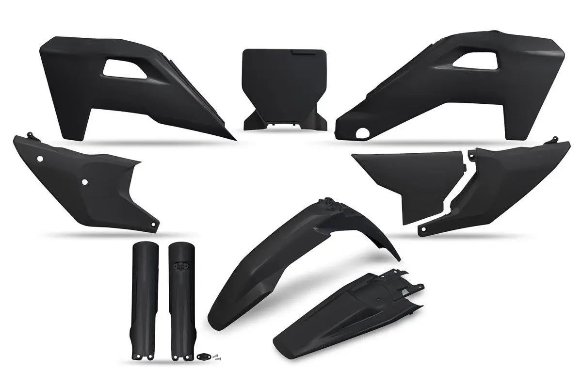UFO kompletní sada plastů (FULL KIT) s kryty tlumičů HUSQVARNA TC 125 / 150 / 250 / 300 25-26, TX 300 25-26, FC 250 / 350 / 450 25-26, FX 350 / 450
