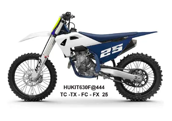 UFO kompletní sada plastů (FULL KIT) s kryty tlumičů HUSQVARNA TC 125 / 150 / 250 / 300 25-26, TX 300 25-26, FC 250 / 350 / 450 25-26, FX 350 / 450