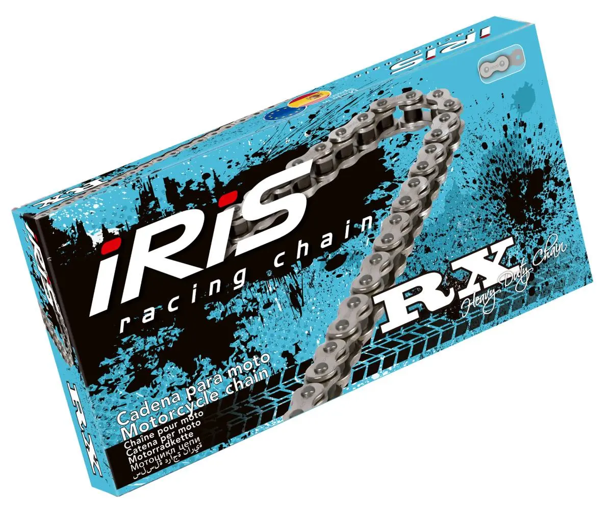 IRIS hnací řetěz 420 RX-114 (114-článků) bez O-kroužků, rozpojený + spona přírodní barva (MOTOCROSS do 85CC) (IRIS hnací řetěz 420 RX-114)