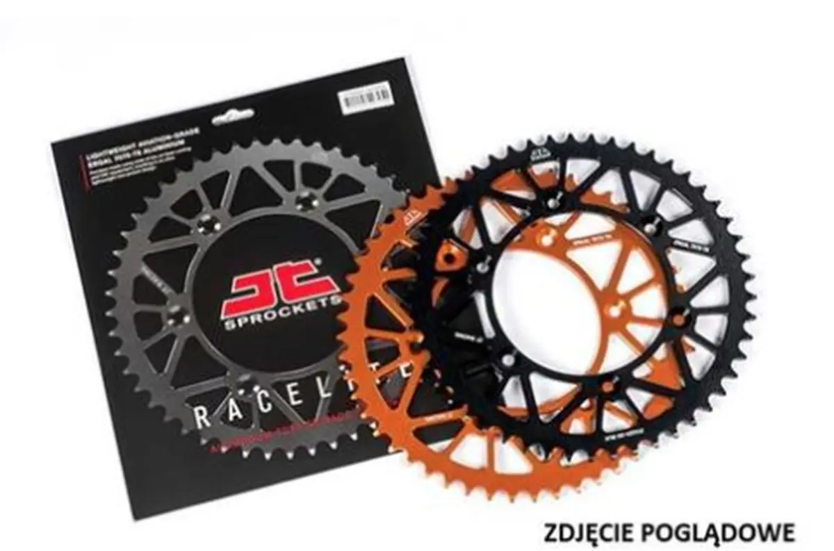 JT rozeta 4486 47 hliníková RACElité KTM SX 85 '04-'24 (448647JTA) (ŁAŃC. 428) barva oranžová (JT rozeta 4486 47 hliníková RACElité KTM SX 85 '04-'24)