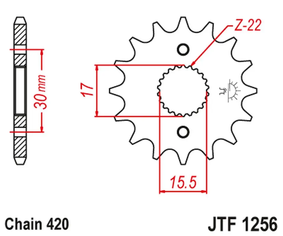 JT řetězové kolo přední 332 13 (33213JT) (JT řetězové kolo přední 332 13 (33213JT))