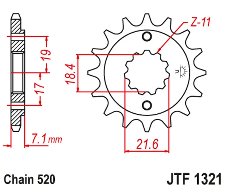 JT řetězové kolo přední 2067 12 (206712JT) (lze použít jako 2506 12 a 2261 12) (JT řetězové kolo přední 2067 12 (206712JT) (lze použít jako 2506 12 a)