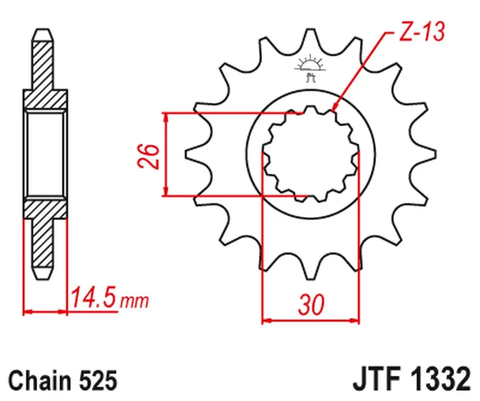 JT řetězové kolo přední 2047 14 (204714JT) ( )