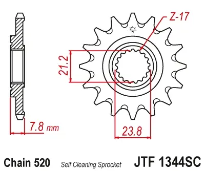 JT řetězové kolo přední 2320 14 HONDA CRF 250R 18-19 samočistící (232014JTSC) (JT řetězové kolo přední 2320 14 HONDA CRF 250R 18-19 samočistící)