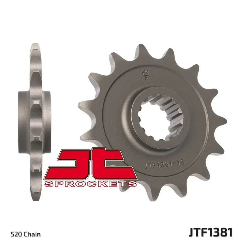 JT řetězové kolečko přední 2042 15 HONDA CB 500F/X '13-'15, CBR 500R '13-'16, NC 700 '12-'14, CT/CTX 700 14 (204215JT) (JTF1373.15) (řetěz 520) (JT)