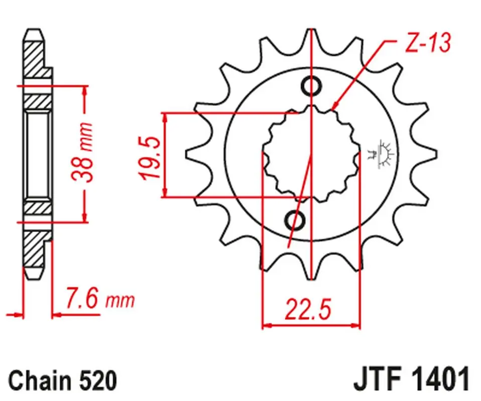 JT řetězové kolo přední 2116 16 (211616JT) (JT řetězové kolo přední 2116 16 (211616JT))