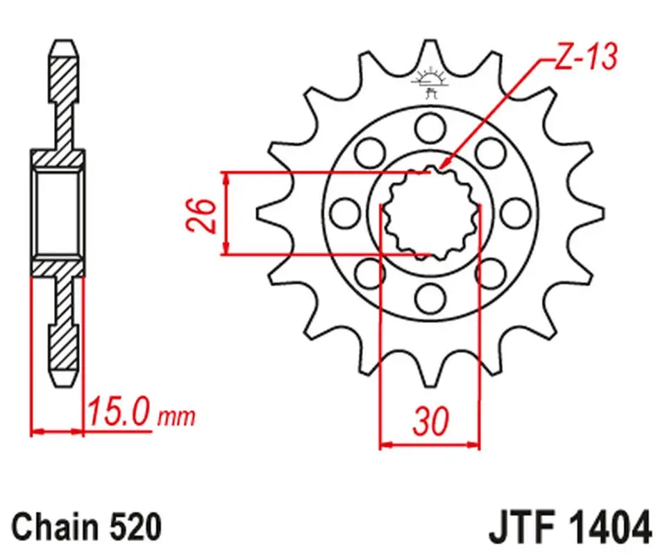 JT řetězové kolo přední 2199 16 (219916JT) ( )