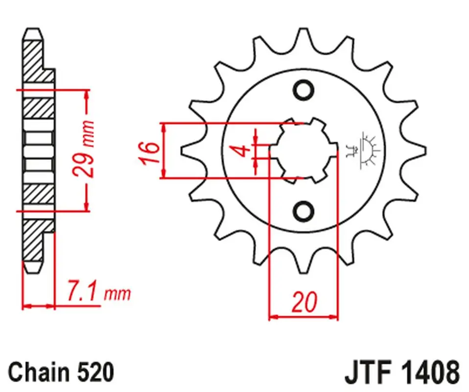 JT řetězové kolečko přední 422 15 SUZUKI RV200 VAN VAN '15-19',TSR200 (TS) '90-92' (42215JT) (JT řetězové kolečko přední 422 15 SUZUKI RV200 VAN VAN)