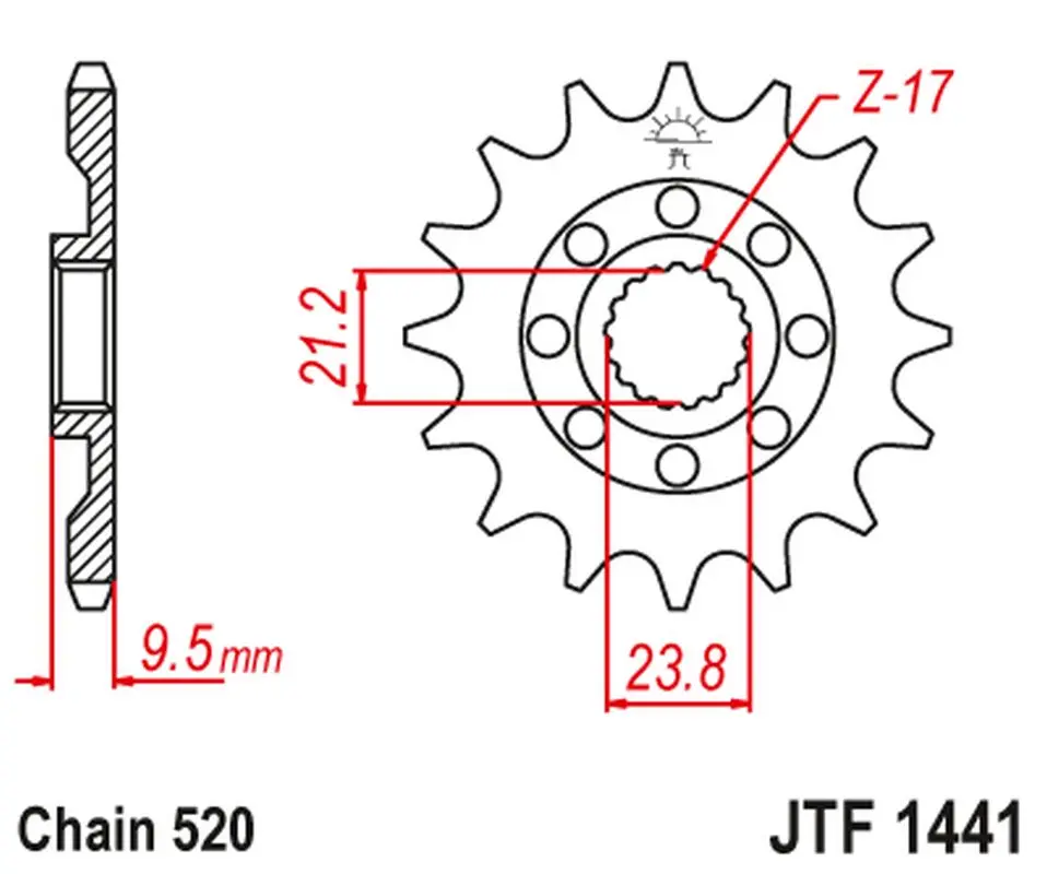 JT řetězové kolečko přední 2133 15 SUZUKI RMZ 450 '05-'12 (213315JT) (JT řetězové kolečko přední 2133 15 SUZUKI RMZ 450 '05-'12 (213315JT))