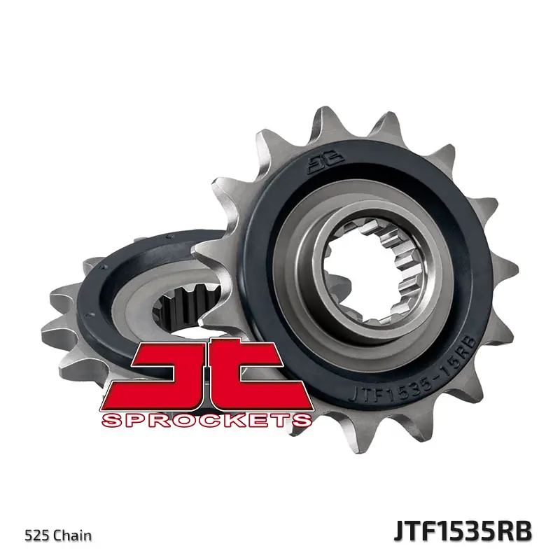 JT řetězové kolo přední 2093 15 s gumou KAWASAKI ZX6R '98-'02 (209315JTRB) (řetěz 525) (JT řetězové kolo přední 2093 15 s gumou KAWASAKI ZX6R '98-'02)