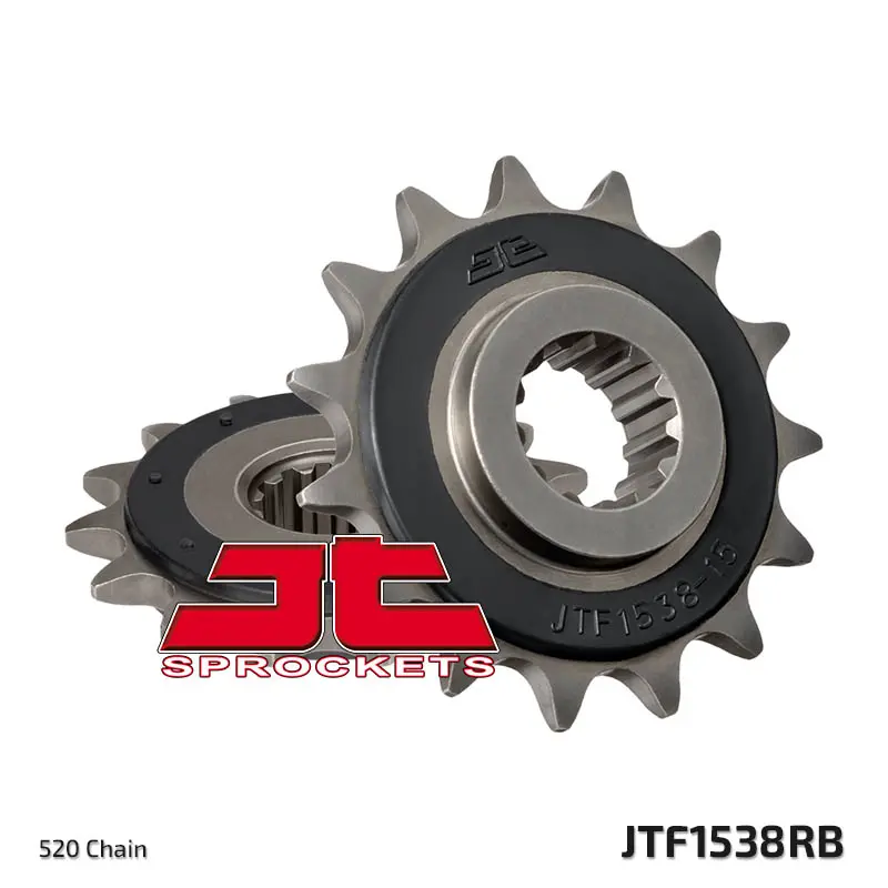 JT řetězové kolo přední 2119 15 s gumou KAWASAKI Z 750 '04-'12, Z 800 '13-'16 (211915JTRB) (JT řetězové kolo přední 2119 15 s gumou KAWASAKI Z 750)