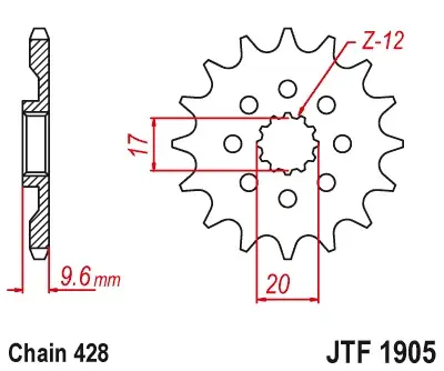 JT řetězové kolo přední 2084 14 KTM SX 85 18-24, HUSQVARNA TC 85 18-24 (+1) (JTF1905.14)* (JT řetězové kolo přední 2084 14 KTM SX 85 18-24, HUSQVARNA)