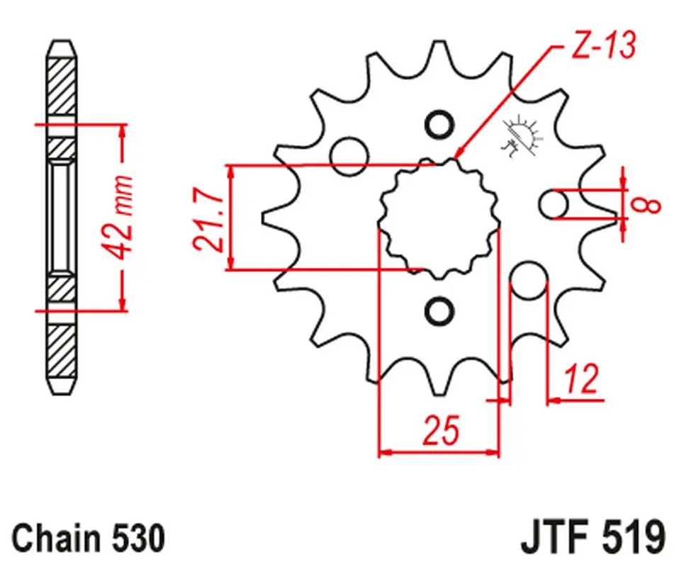 JT řetězové kolečko přední 566 16 KAWASAKI VN 800 A,B,C '96-06 (56616JT) (JT řetězové kolečko přední 566 16 KAWASAKI VN 800 A,B,C '96-06 (56616JT))