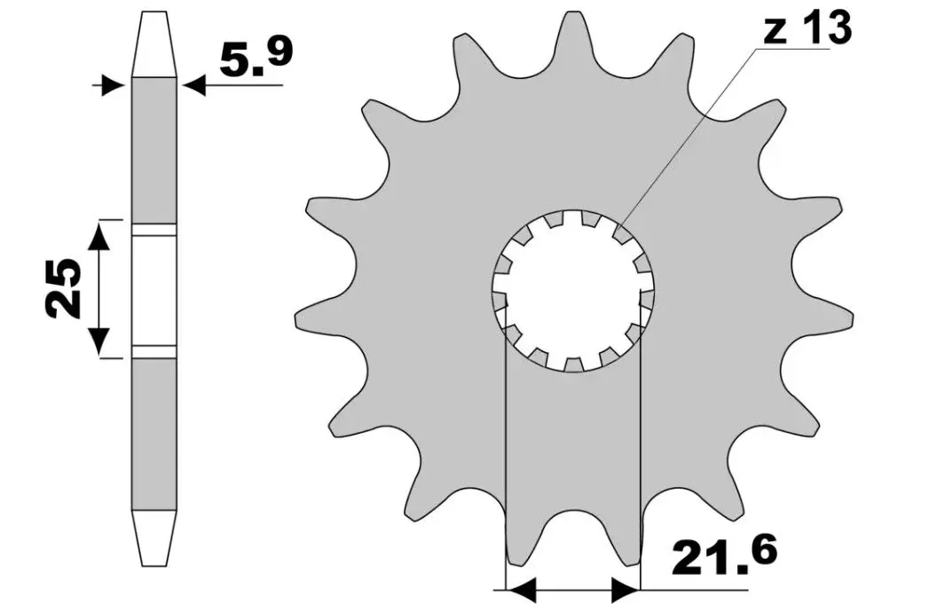 JT řetězové kolo přední 565 13 /2141 13 KAWASAKI KXF 450 '06-, YAMAHA YZF/WRF 400/426/450 samočistící (56513JTSC) (ŘETĚZ 520) YFZ 450 '04-'13 (JT)