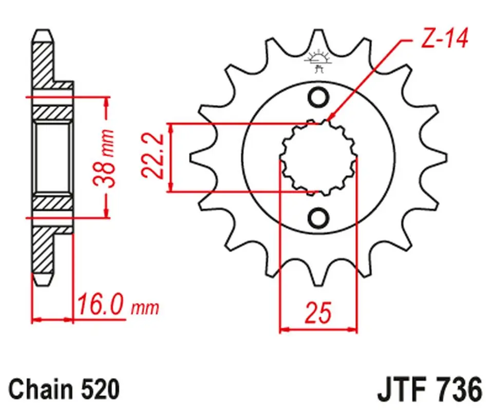 JT řetězové kolo přední 490 13 DUCATI MONSTER 600/750/900 (49013JT) (JT řetězové kolo přední 490 13 DUCATI MONSTER 600/750/900 (49013JT))