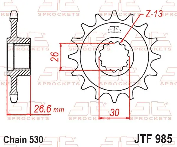 JT řetězové kolo přední 985 19 HARLEY DAVIDSON RA 1250 PAN AMERICA / S / ST '21-'25 (JTF985.19) (JT řetězové kolo přední 985 19 HARLEY DAVIDSON RA)