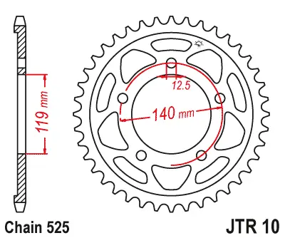 JT řetězové kolo zadní 4671 44 BMW F 750GS '18-19, F 850GS / ADVENTURE '18-19 (467144JT) (JT řetězové kolo zadní 4671 44 BMW F 750GS '18-19, F 850GS)
