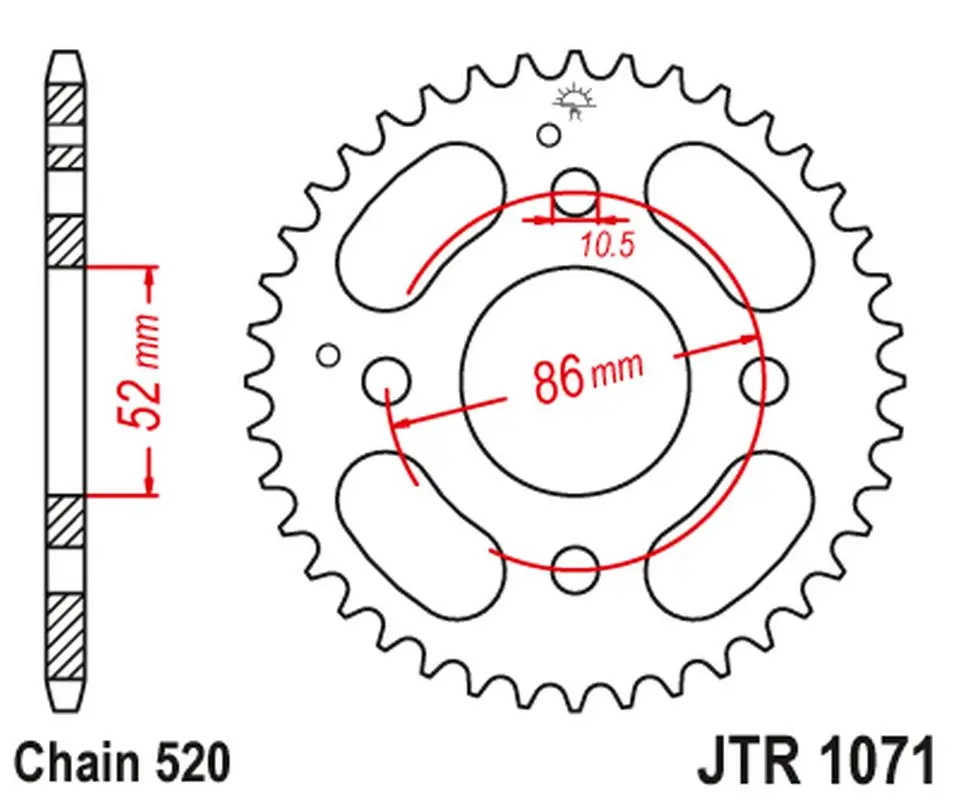 JT rozeta 4621 31 KYMCO MXU/MXR50/150 '02-'13 (462131JT) (JT rozeta 4621 31 KYMCO MXU/MXR50/150 '02-'13 (462131JT))