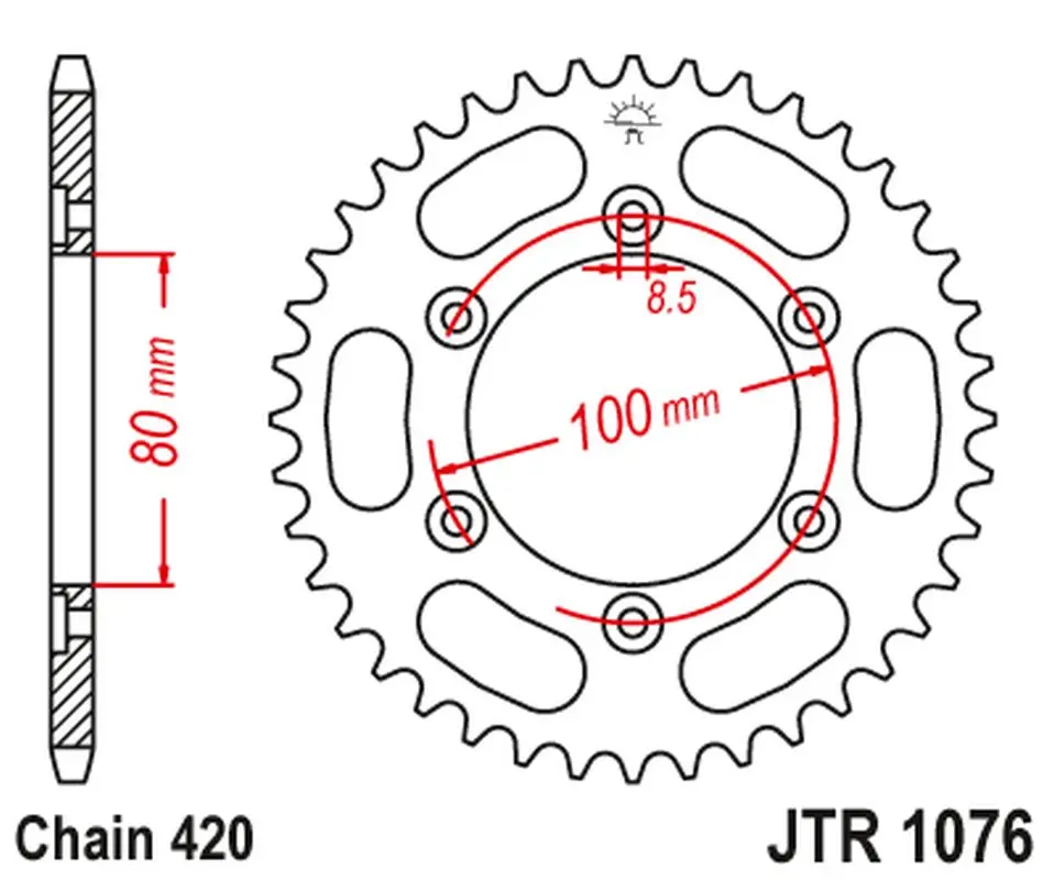 JT rozeta 4429 48 RIEJU 50 SPIKE '02-05', TANGO '03-05' (442948JT) ( )