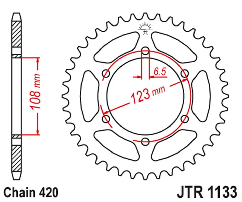 JT rozeta 4412 65 APRILIA SX 50 '18-19' (441265JT) (JT rozeta 4412 65 APRILIA SX 50 '18-19' (441265JT))