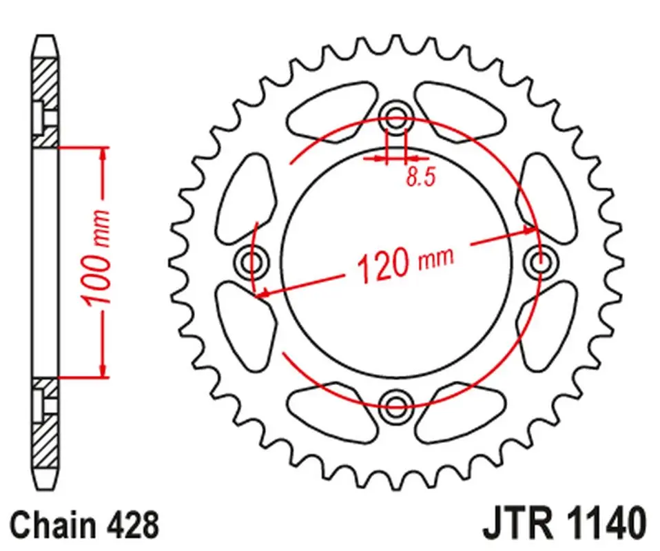 JT rozeta 4478 54 BETA 125 RR/RE '08-20' (447854JT) (JT rozeta 4478 54 BETA 125 RR/RE '08-20' (447854JT))