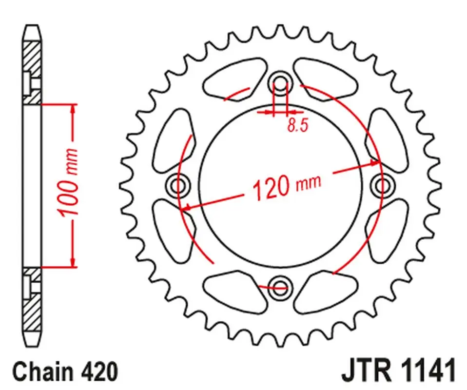 JT řetězové kolo zadní 4453 60 BETA 50 RR ENDURO / ENDURO RACING / ENDURO SPORT '18-'19 (445360JT) (JT řetězové kolo zadní 4453 60 BETA 50 RR ENDURO)