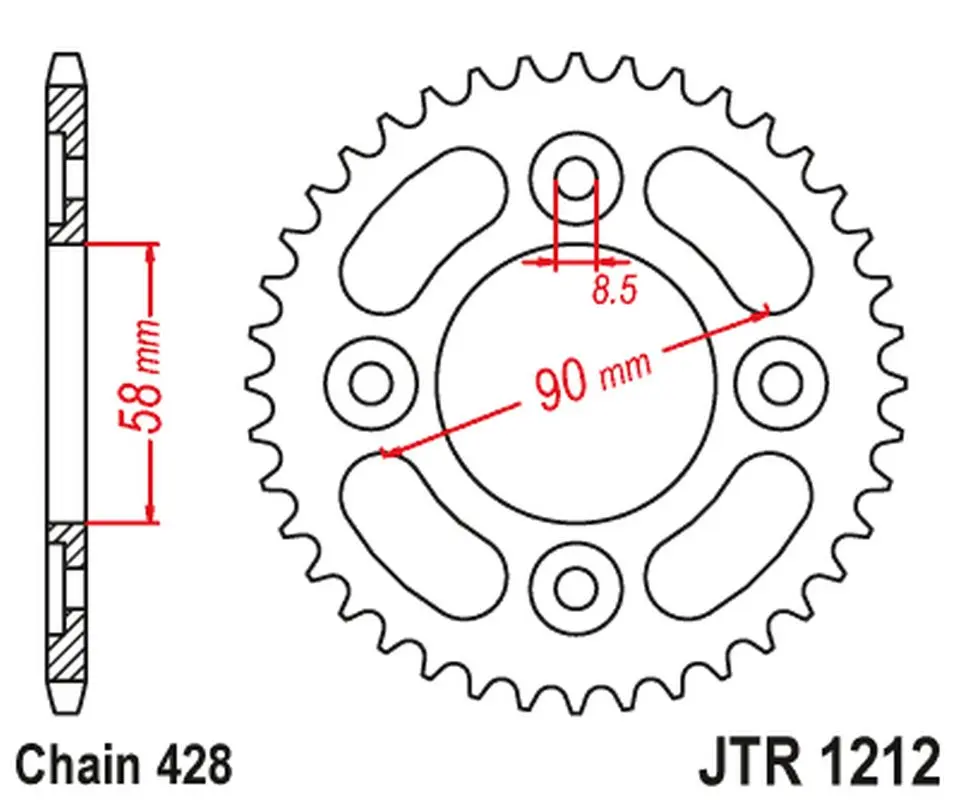 JT rozeta 4462 35 HONDA 110 WAWE/ASTREA GRAND '12-18', 125 INNOVA/SUPRA-X '03-18', SYM VF 125 (446235JT) (JT rozeta 4462 35 HONDA 110 WAWE/ASTREA)