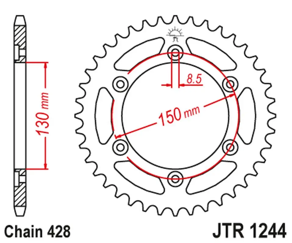 JT rozeta 4325 51 HONDA VT 250 F '89-90', CBR 250 RR '89-00' (JTR1244.51) (JT rozeta 4325 51 HONDA VT 250 F '89-90', CBR 250 RR '89-00' (JTR1244.51))
