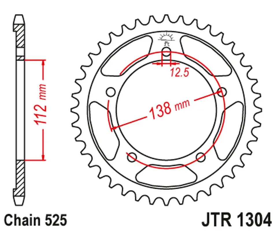 JT rozeta 4357 43 HONDA CB 600 HORNET '07-'13, CBR 600F '97-'98, '11-'14, CBF 600 '04-'07 (435743JTZBK) barva černá (JT rozeta 4357 43 HONDA CB 600)