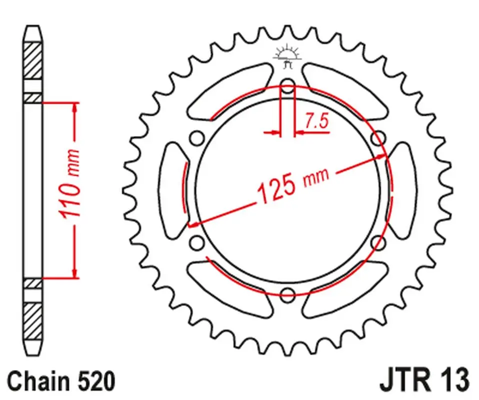 JT rozeta 4357 44 HONDA CBR 600F '99-'00 PC35 (+1) (435744JT) (JT rozeta 4357 44 HONDA CBR 600F '99-'00 PC35 (+1) (435744JT))