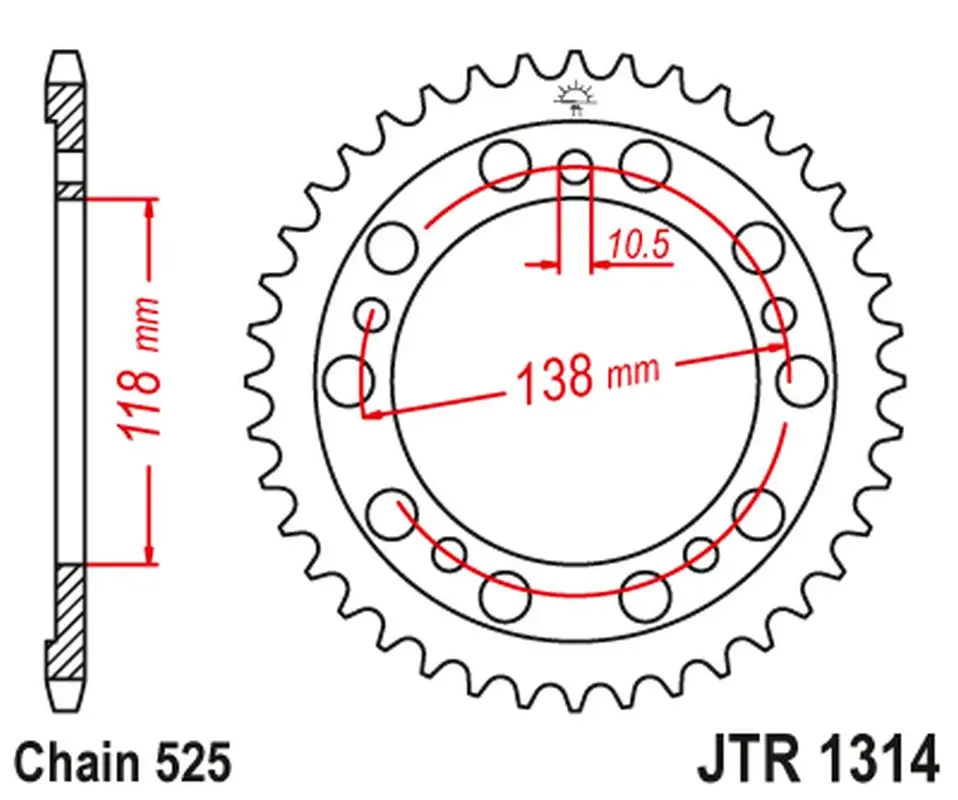 JT rozeta zadní 4343 39 HONDA CBR 400 (NC29) (434339JT) (JT rozeta zadní 4343 39 HONDA CBR 400 (NC29) (434339JT))