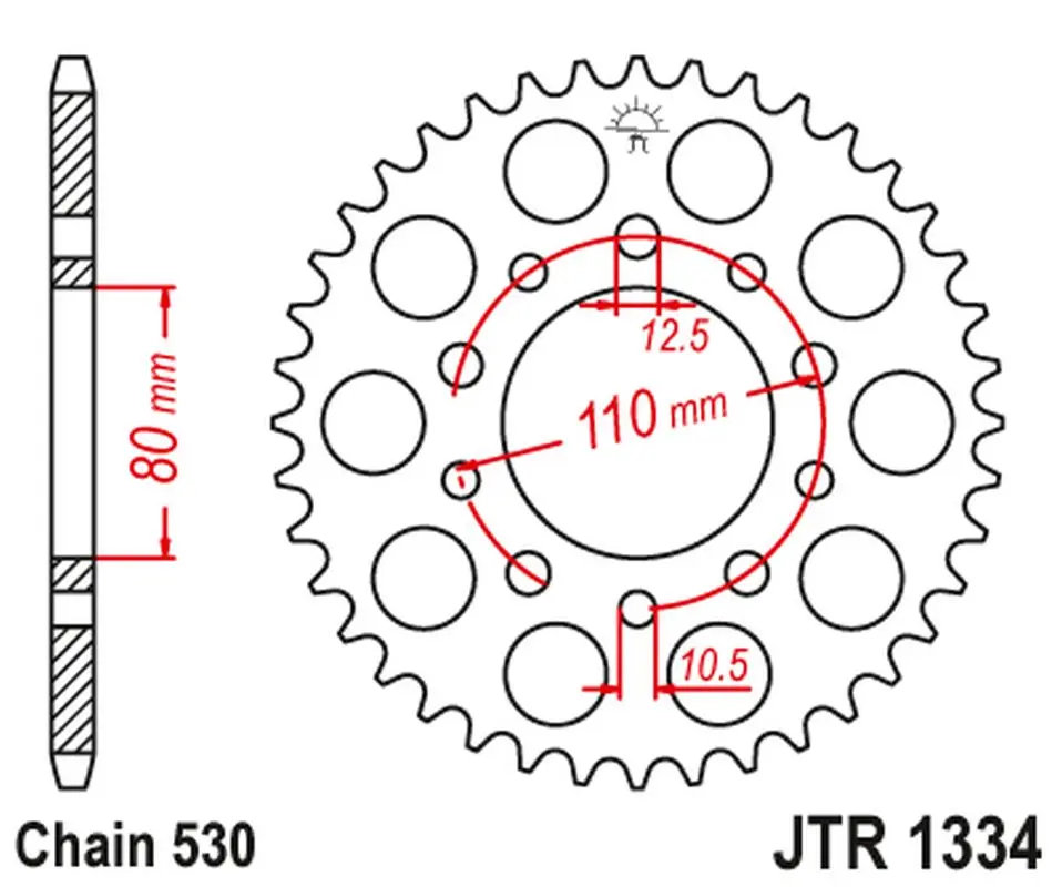 JT rozeta zadní 334 47 HONDA CB 750F 80-82 (33447JT) ( )