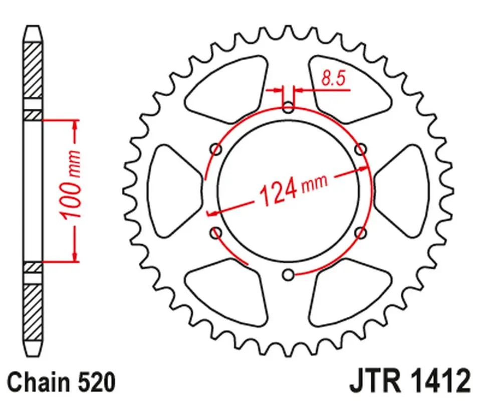 JT rozeta zadní 4466 37 KAWASAKI KXT 250 B1/B2 86-87 (446637JT) (JT rozeta zadní 4466 37 KAWASAKI KXT 250 B1/B2 86-87 (446637JT))
