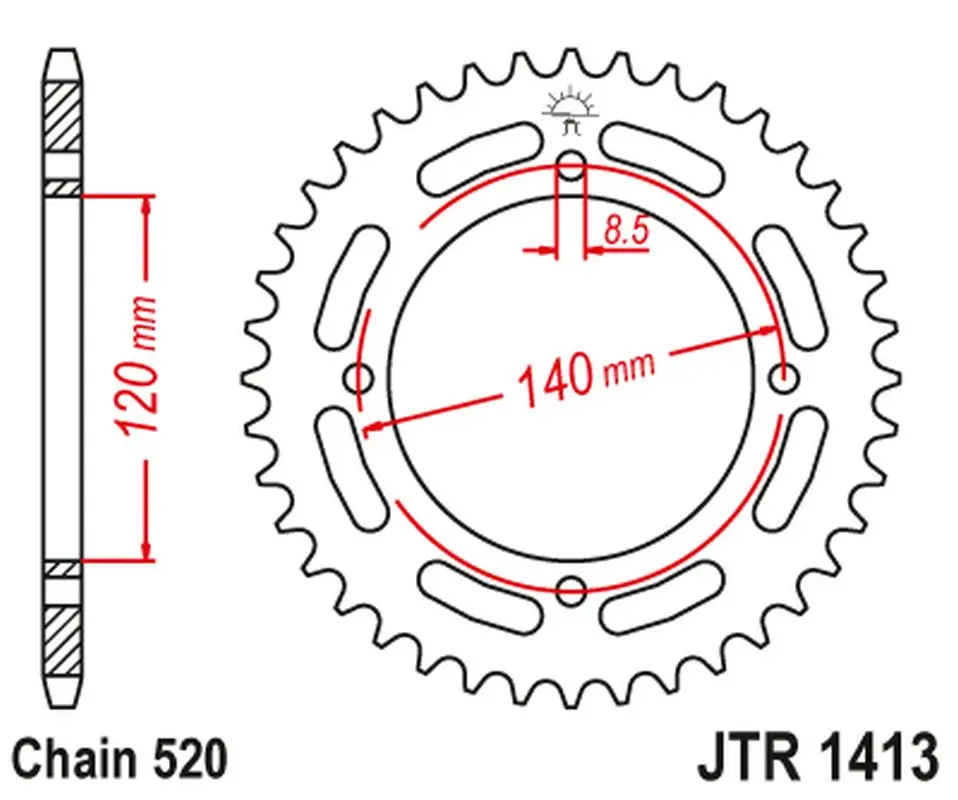 JT rozeta zadní 4354 39 KAWASAKI KXF A TECATE 87-88 (ATV) (435439JT) (JT rozeta zadní 4354 39 KAWASAKI KXF A TECATE 87-88 (ATV) (435439JT))