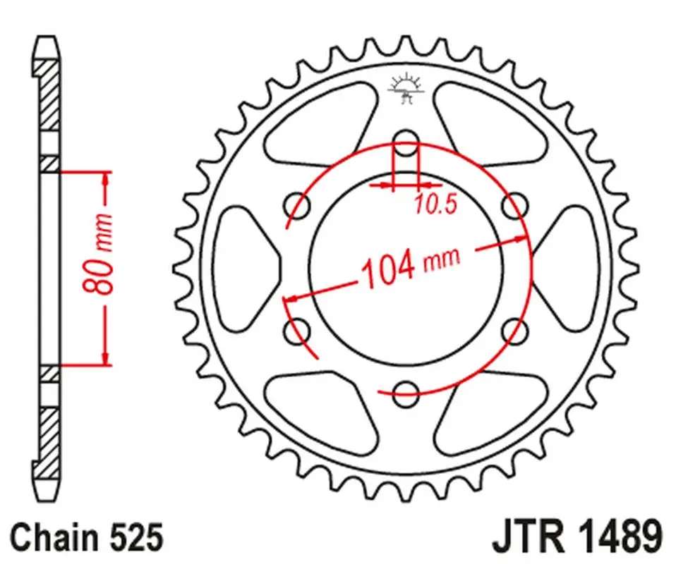 JT rozeta 4359 39 KAWASAKI ZX 9R '02-'03, ZX 10R '04-'05/'11-'20 (435939JT) (JT rozeta 4359 39 KAWASAKI ZX 9R '02-'03, ZX 10R '04-'05/'11-'20)