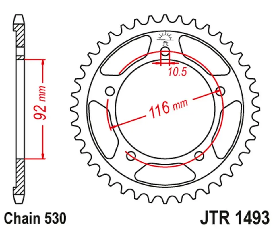 JT rozeta zadní 4542 42 KAWASAKI ZZR 1400 06-18 (454242JT) černá (JT rozeta zadní 4542 42 KAWASAKI ZZR 1400 06-18 (454242JT) černá)