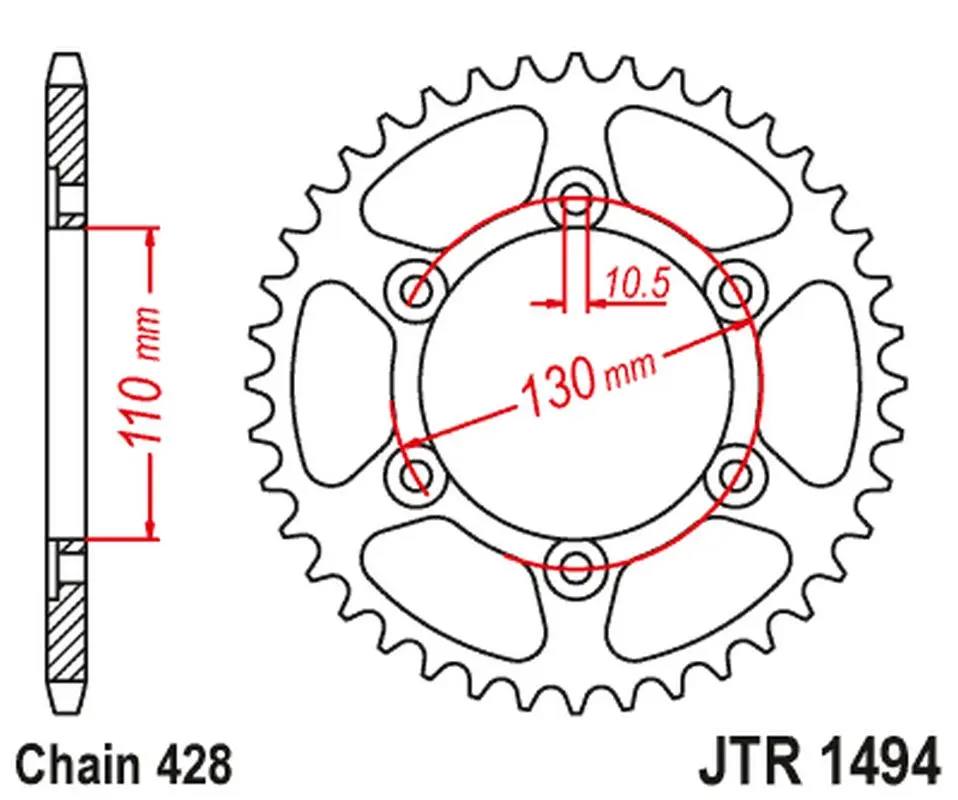 JT řetězové kolo zadní 1494 56 KAWASAKI NINJA 125/Z 125 '19 (JTR1494.56)* (JT řetězové kolo zadní 1494 56 KAWASAKI NINJA 125/Z 125 '19 (JTR1494.56)*)