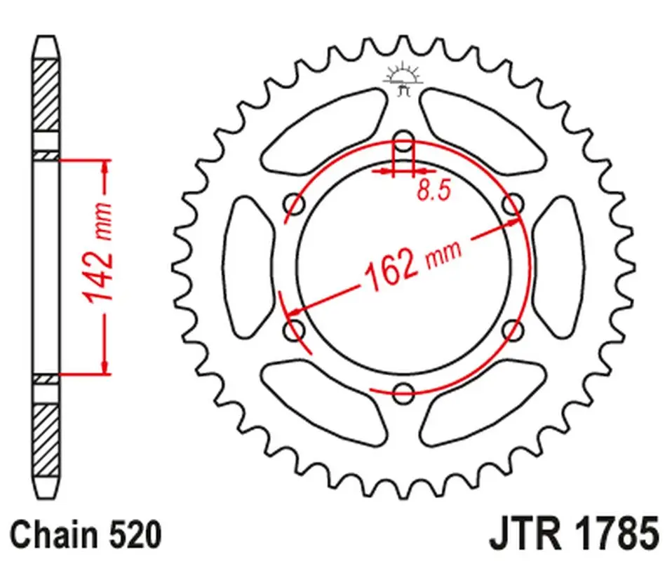 JT rozeta zadní SUZUKI PE 175 80-84 (JT rozeta zadní SUZUKI PE 175 80-84)