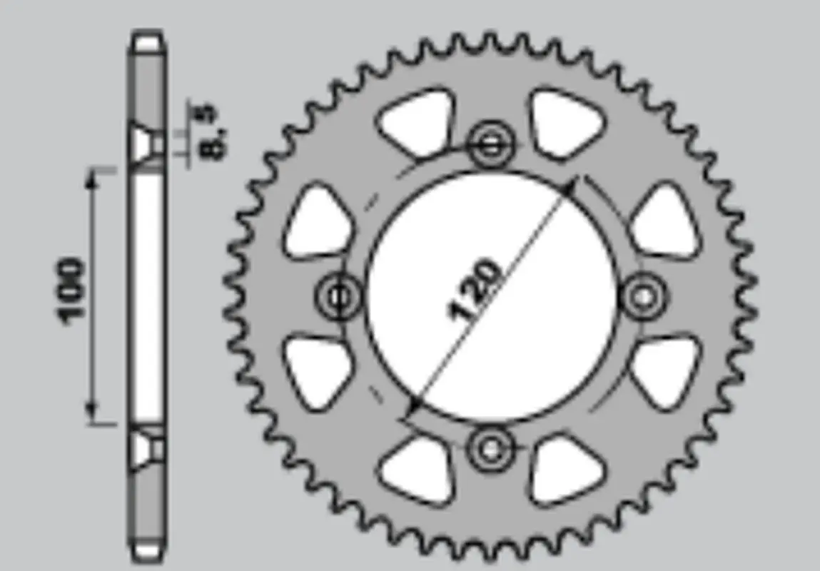 JT zadní řetězové kolečko 4738 47 YAMAHA YZ 65 '18-'25 (473847JT) (řetěz 420) ( )