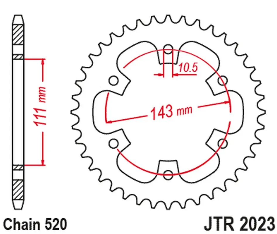 JT rozeta 4764 42 ROYAL ENFIELD CLASSIC / METEOR 350 21-23 (476442JT) (1100701B) ( )
