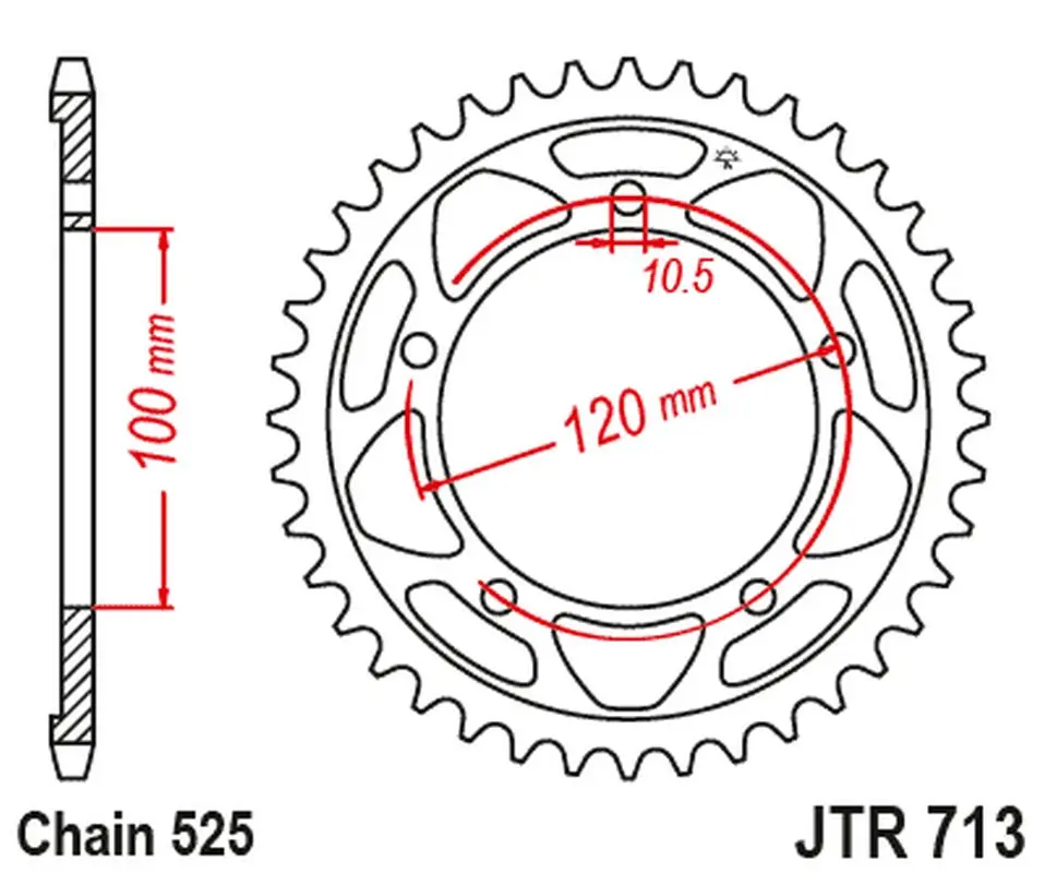 JT řetězové kolo zadní 4447 40 APRILIA RSV 1000 11-15 (444740JT) (řetěz 525) (JT řetězové kolo zadní 4447 40 APRILIA RSV 1000 11-15 (444740JT) (řetěz)