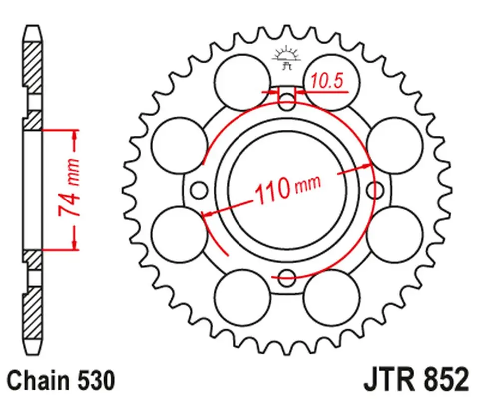 Zadní ozubené kolo JT Sprockets JTR852.41 (Zadní ozubené kolo JT Sprockets JTR852.41)