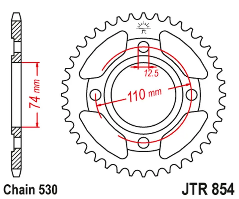 Zadní ozubené kolo JT Sprockets JTR854.41 (Zadní ozubené kolo JT Sprockets JTR854.41)