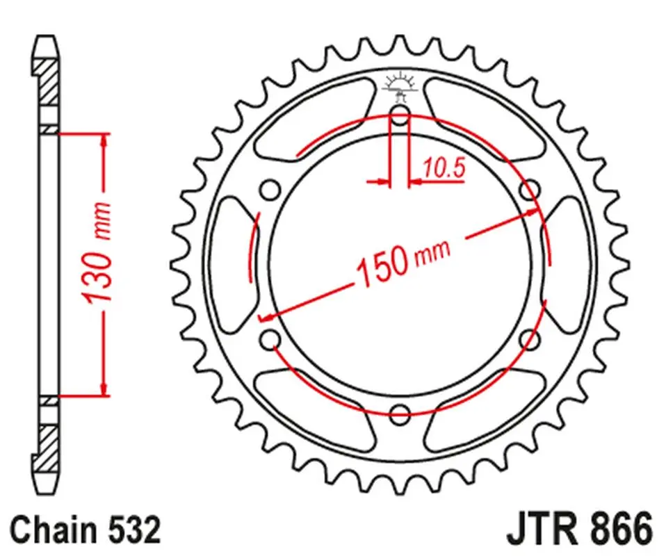 Zadní ozubené kolo JT Sprockets JTR866.43 (Zadní ozubené kolo JT Sprockets JTR866.43)