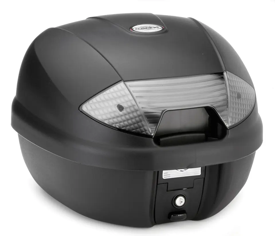KAPPA zadní kufr 30L MONOLOCK K30NT s bílými odrazkami ( včetně plotny ) (KAPPA zadní kufr 30L MONOLOCK K30NT s bílými odrazkami ( včetně plotny ))