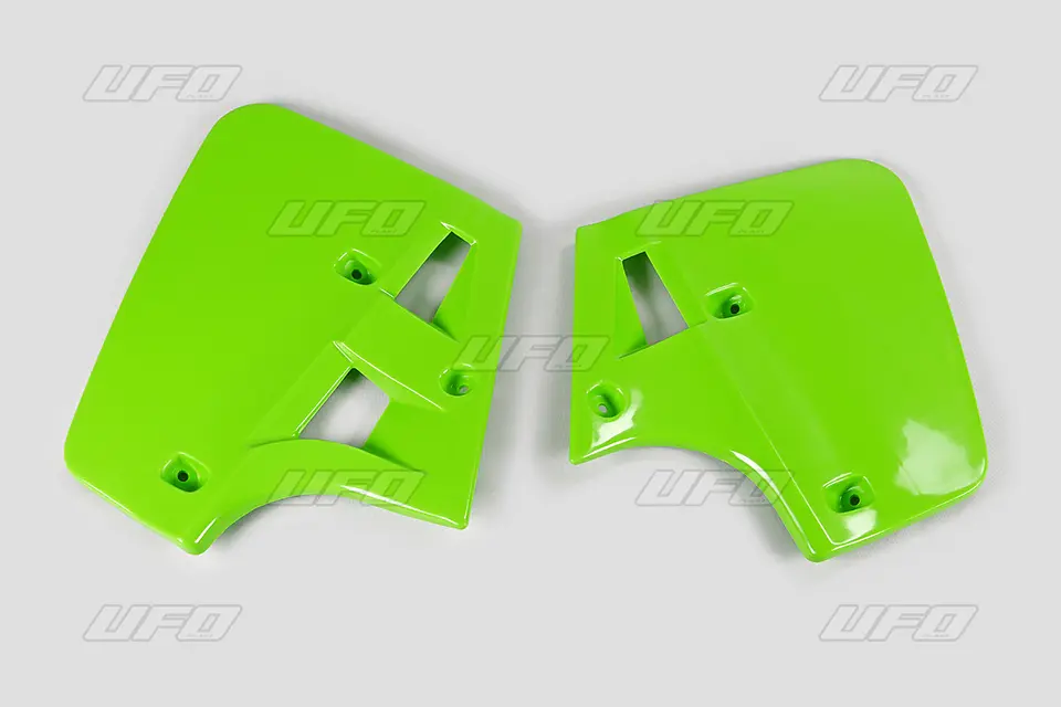 UFO kryty chladiče KAWASAKI KX 250 87 barva zelená (UFO kryty chladiče KAWASAKI KX 250 87 barva zelená)