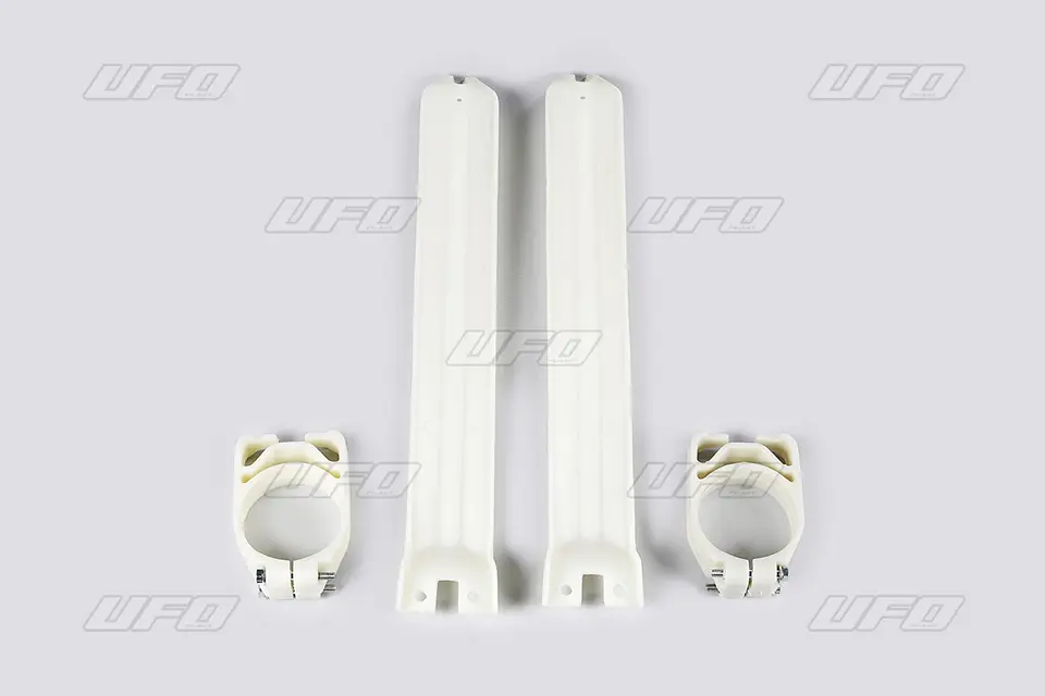 UFO kryty předních vidlic KAWASAKI KX 125/250/500 91-93 barva NEUTRAL (s vodítky) (UFO kryty předních vidlic KAWASAKI KX 125/250/500 91-93 barva)