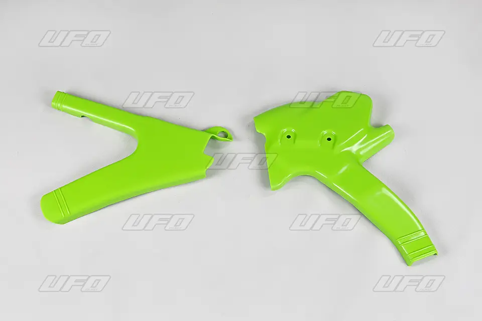UFO kryty rámu KAWASAKI KDX 200 95-18 barva zelená (UFO kryty rámu KAWASAKI KDX 200 95-18 barva zelená)