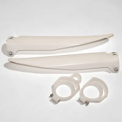 UFO kryty předních vidlic KAWASAKI KX 85 98-13 barva NEUTRAL (s vodítky) (UFO kryty předních vidlic KAWASAKI KX 85 98-13 barva NEUTRAL (s vodítky))